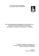 Een literair-historisch onderzoek naar de effecten van ontleningen op de compositie en de zingeving van de 'Roman van Heinric en Margriete van Limborch', Lieve De Wachter