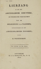 Lierzang aan de Amsterdamsche schutterij, bij derzelver terugkomst van de belegering van Naarden, Marten Westerman