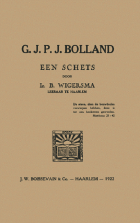 G.J.P.J. Bolland. Een schets, B. Wigersma