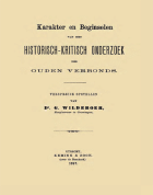 Karakter en beginselen van het historisch-kritisch onderzoek des Ouden Verbonds, Gerrit Wildeboer