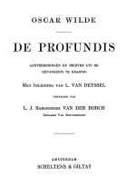 De profundis, Oscar Wilde