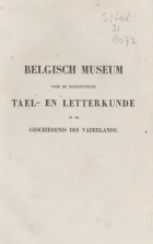 Belgisch museum voor de Nederduitsche tael- en letterkunde en de geschiedenis des vaderlands. Deel 2, J.F. Willems,  [tijdschrift] Belgisch Museum