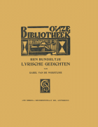 Een bundeltje lyrische gedichten, Karel van de Woestijne