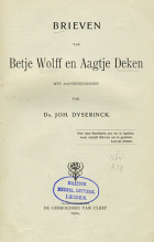 Brieven van Betje Wolff en Aagtje Deken, Aagje Deken, Betje Wolff