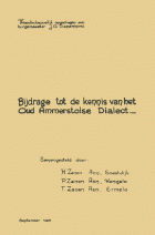 Bijdrage tot de kennis van het Oud Ammerstolse Dialect, H. Zanen Azn., P. Zanen Azn., T. Zanen Azn.