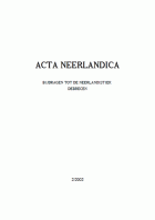 Acta Neerlandica 2,  [tijdschrift] Acta Neerlandica