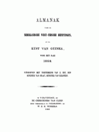 Almanak voor de Nederlandsche West-Indische bezittingen, en de kust van Guinea. Jaargang 1859,  [tijdschrift] Almanak voor de Nederlandsche West-Indische bezittingen, en de kust van Guinea