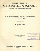 Die historie van Christoffel Wagenaer, Anoniem Christoffel Wagenaer