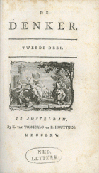 De Denker. Deel 2 (1764),  [tijdschrift] Denker, De