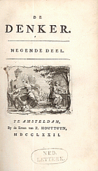 De Denker. Deel 9 (1771),  [tijdschrift] Denker, De