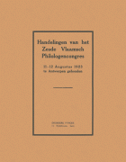 Handelingen van het zesde Vlaamsch philologencongres,  [tijdschrift] Handelingen van het Vlaams filologencongres