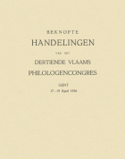 Handelingen van het dertiende Vlaams philologencongres,  [tijdschrift] Handelingen van het Vlaams filologencongres