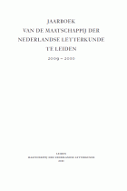 Jaarboek van de Maatschappij der Nederlandse Letterkunde, 2009-2010,  [tijdschrift] Jaarboek van de Maatschappij der Nederlandse Letterkunde [2001- ]