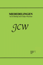 Mededelingen van de Stichting Jacob Campo Weyerman. Jaargang 16,  [tijdschrift] Mededelingen van de Stichting Jacob Campo Weyerman