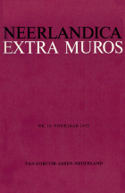 Neerlandica extra Muros. Jaargang 1972,  [tijdschrift] Neerlandica extra Muros / Internationale Neerlandistiek