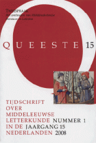 Queeste. Tijdschrift over middeleeuwse letterkunde in de Nederlanden. Jaargang 2008,  [tijdschrift] Queeste