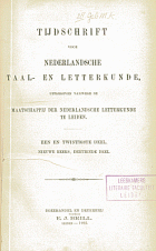 Tijdschrift voor Nederlandse Taal- en Letterkunde. Jaargang 21,  [tijdschrift] Tijdschrift voor Nederlandse Taal- en Letterkunde