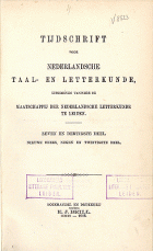 Tijdschrift voor Nederlandse Taal- en Letterkunde. Jaargang 37,  [tijdschrift] Tijdschrift voor Nederlandse Taal- en Letterkunde