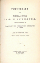 Tijdschrift voor Nederlandse Taal- en Letterkunde. Jaargang 38,  [tijdschrift] Tijdschrift voor Nederlandse Taal- en Letterkunde