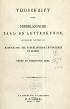 Tijdschrift voor Nederlandse Taal- en Letterkunde. Jaargang 49,  [tijdschrift] Tijdschrift voor Nederlandse Taal- en Letterkunde