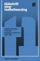 Tijdschrift voor Taalbeheersing. Jaargang 17,  [tijdschrift] Tijdschrift voor Taalbeheersing