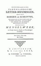 Vaderlandsche letteroefeningen. Jaargang 1777,  [tijdschrift] Vaderlandsche Letteroefeningen