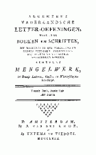 Vaderlandsche letteroefeningen. Jaargang 1780,  [tijdschrift] Vaderlandsche Letteroefeningen