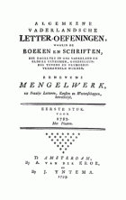 Vaderlandsche letteroefeningen. Jaargang 1793,  [tijdschrift] Vaderlandsche Letteroefeningen