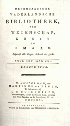Vaderlandsche letteroefeningen. Jaargang 1811,  [tijdschrift] Vaderlandsche Letteroefeningen