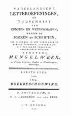 Vaderlandsche letteroefeningen. Jaargang 1829,  [tijdschrift] Vaderlandsche Letteroefeningen