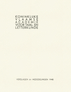 Verslagen en mededelingen van de Koninklijke Vlaamse Academie voor Taal- en Letterkunde 1948,  [tijdschrift] Verslagen en mededelingen van de Koninklijke Vlaamse Academie voor Taal- en Letterkunde