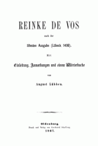 Reinke de Vos, Anoniem Reinaerts historie (Reinaert II), Anoniem Van den vos Reynaerde