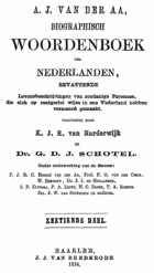 Biographisch woordenboek der Nederlanden. Deel 16, A.J. van der Aa