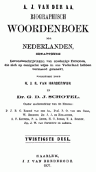 Biographisch woordenboek der Nederlanden. Deel 20, A.J. van der Aa