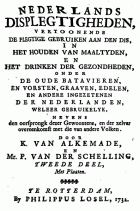 Nederlands displegtigheden. Tweede deel, Cornelis van Alkemade, Pieter van der Schelling