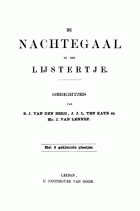 De nachtegaal en het lijstertje, S.J. van den Bergh, J.J.L. ten Kate, Jacob van Lennep