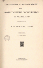 Biographisch woordenboek van protestantsche godgeleerden in Nederland. Deel 3, Jan Pieter de Bie, Jakob Loosjes
