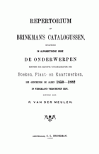 Brinkman's cumulatieve catalogus van boeken 1850-1882 (Repertorium), Carel Leonard Brinkman