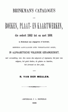 Brinkman's cumulatieve catalogus van boeken 1882-1891, Carel Leonard Brinkman
