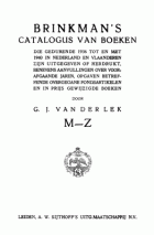 Brinkman's cumulatieve catalogus van boeken 1936-1940 M-Z, Carel Leonard Brinkman