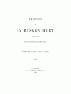 Brieven. Deel 2. 1876-1886, Cd. Busken Huet