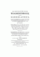 Biographisch woordenboek der Nederlanden. Deel 2, Jacques Alexandre de Chalmot