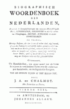 Biographisch woordenboek der Nederlanden. Deel 4, Jacques Alexandre de Chalmot