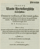 Proeve vande Heydelberghsche Catechismo, D.V. Coornhert