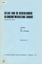 Atlas van de Nederlandse klankontwikkeling (ANKO). Aflevering 1, Jo Daan, M.J. Francken