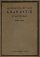 Mittelniederländische Grammatik, Johannes Franck