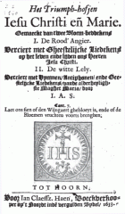 Het triumph-hofjen Iesu Christi ende Marie, Pieter van Gelre