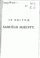 In obitum Samuëlis Hoeufft, Jacob Hendrik Hoeufft