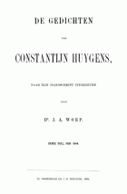 Gedichten. Deel 3: 1636-1644, Constantijn Huygens