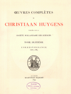 Oeuvres complètes. Tome VIII. Correspondance 1676-1684, Christiaan Huygens